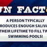 A person typically produces enough saliva in their lifetime to fill two swimming pools!