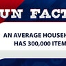 An average household has 300,000 items