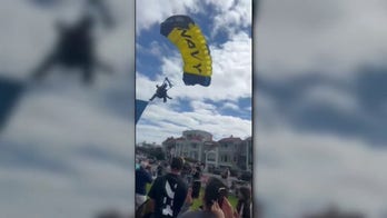 Navy parachutist crashes into crowd during San Francisco performance