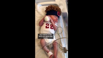 NICU babies suit up to cheer on the Cleveland Guardians