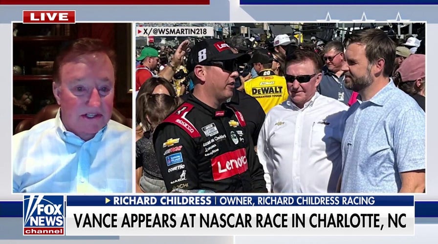 NASCAR legend Richard Childress describes 'great' reaction to JD Vance appearance at Charlotte race